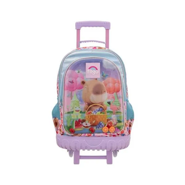 Mochila 18" con carro 3d capibara Filgo