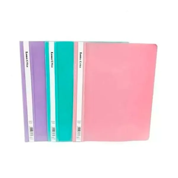 Carpeta a4 tapa transparente pastel x12 unidades colores surtidos lama