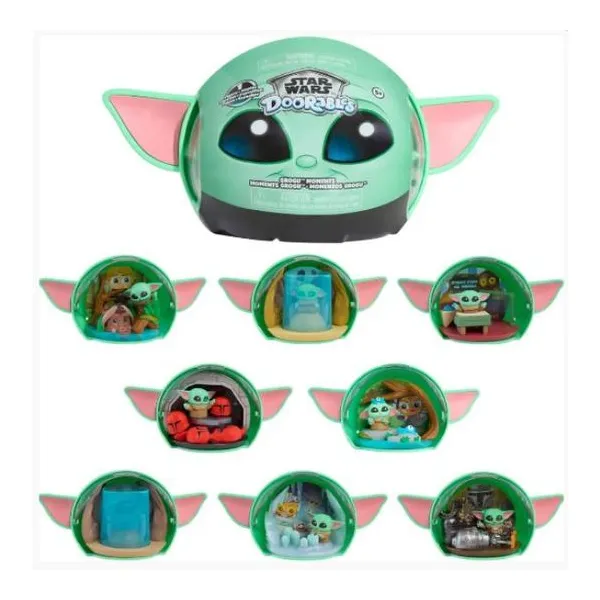 Disney doorables - capsula sorpresa colecionable 10 cm - star wars grogu con exh