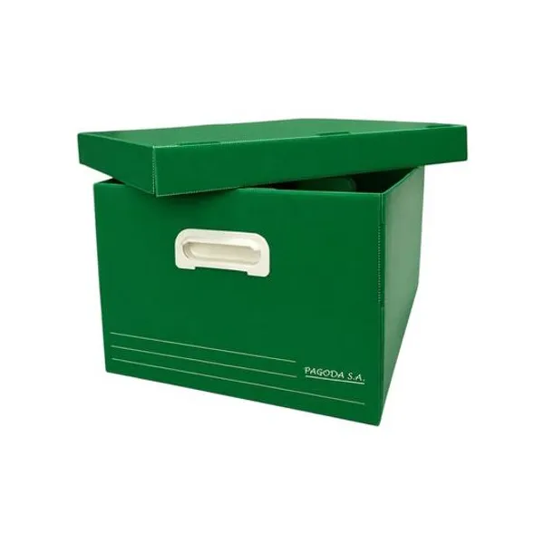 Caja de archivo con tapa 45x35x25 cm pagoda