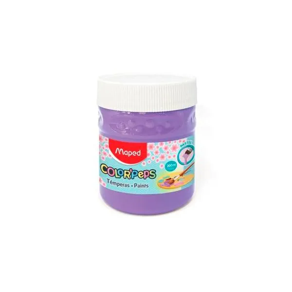 Témpera pastel violeta en pote 200cc Maped