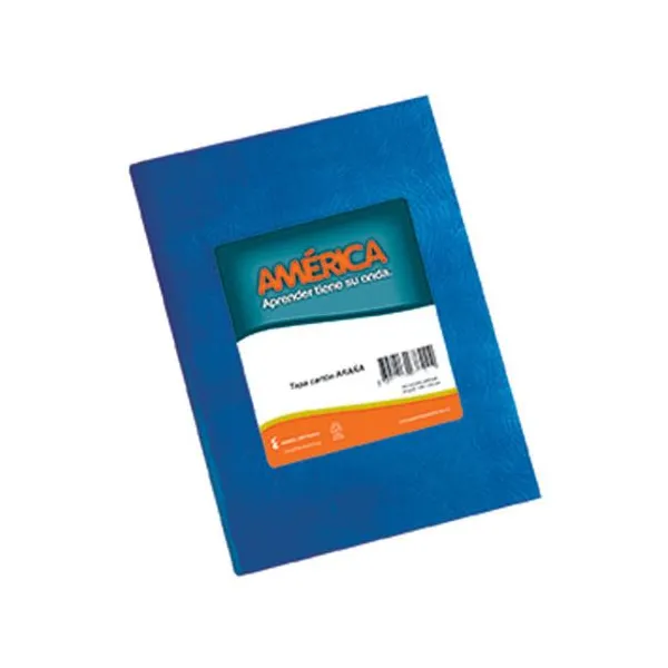 Cuaderno tapa dura América forr.x 42 hs.ray.azul