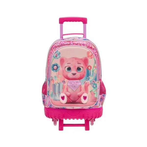 Mochila 18" con carro 3d leoparda Filgo