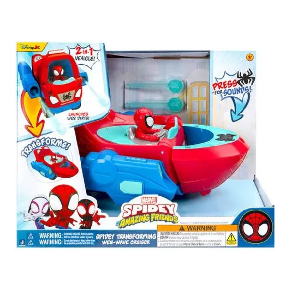 Marvel spidey & his amazing friends transforming web wave cruiser