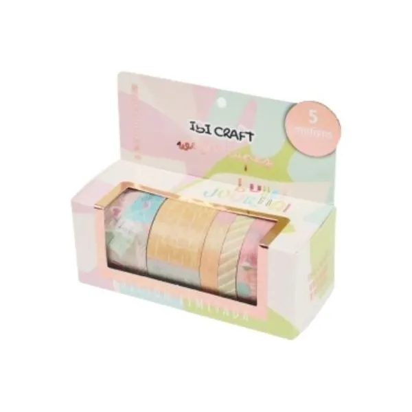 Cinta washi ibi craft spirit bullet journal de 4 mtsbl.x 5 unid