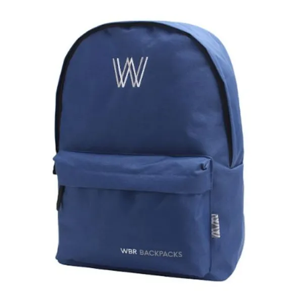 Wbr mochila 17" espalda -lisa bordada- "azul