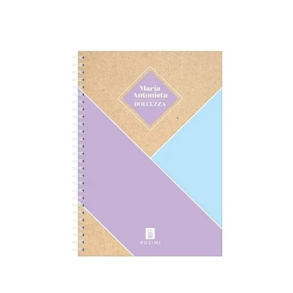 Cuaderno espiral a4 rozini dolcezza t/semi rigida 90 hjs.raya