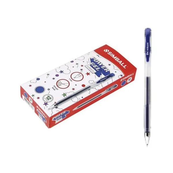 Bolígrafo roller power gel azul caja x12 unidades Simball