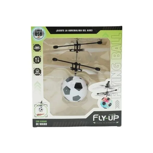 Helicóptero pelota voladora con luz y carga usb en caja 16x18x5 cm