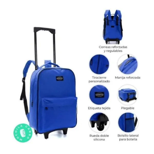Mochila carro goodpak francia 43 x30 x17 cm 17 " con tiras