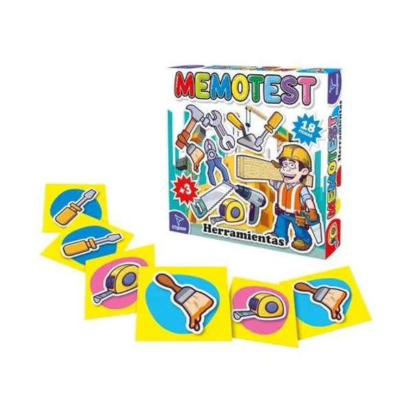 Juego de memoria herramientas en caja 19x20 cm