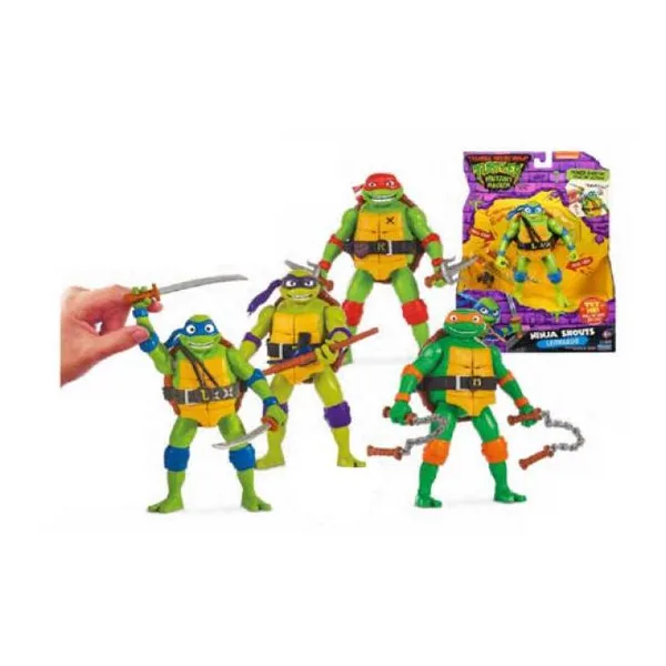 Tortugas ninja - figuras deluxe de 6" con accesorios y sonidos.