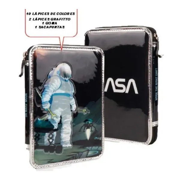 Cartuchera pvc nasa 1 piso incluye útiles