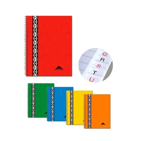 Libreta con esp. índice sierra verde n.° 60/80 ray