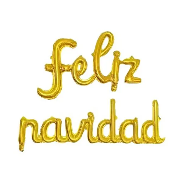 Globo metalizado feliz navidad dorado 64x94 cm x1 - 89795i dr