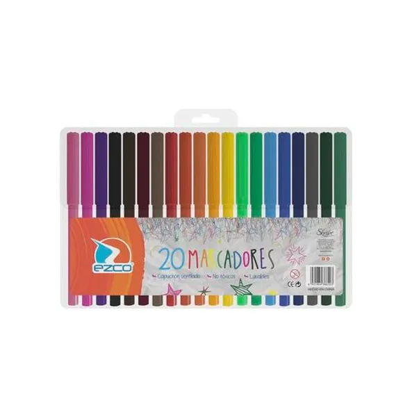 Marcador escolar 1 mm en blister x20 Ezco
