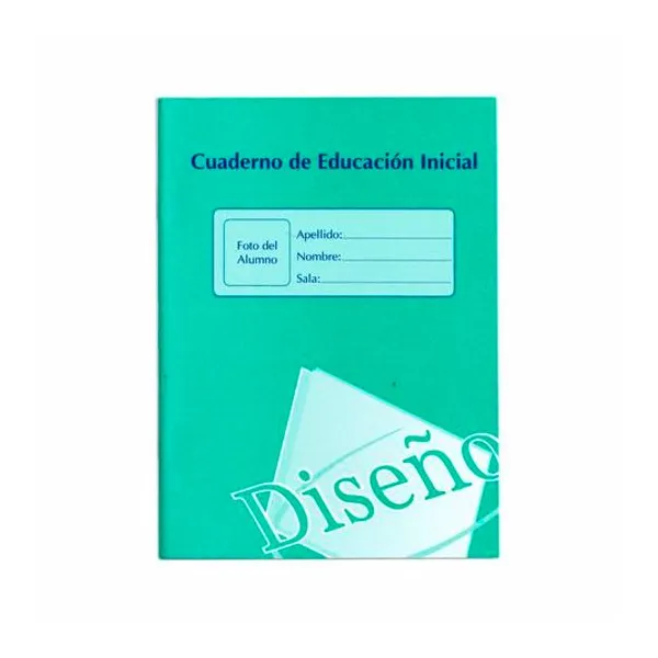 Cuaderno de educación inicial 16x21 cm tapa flexible 24 hojas diseño
