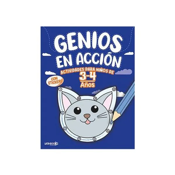 Libro de actividades genios en accion: 2-3 años 21x27 cm latinbooks