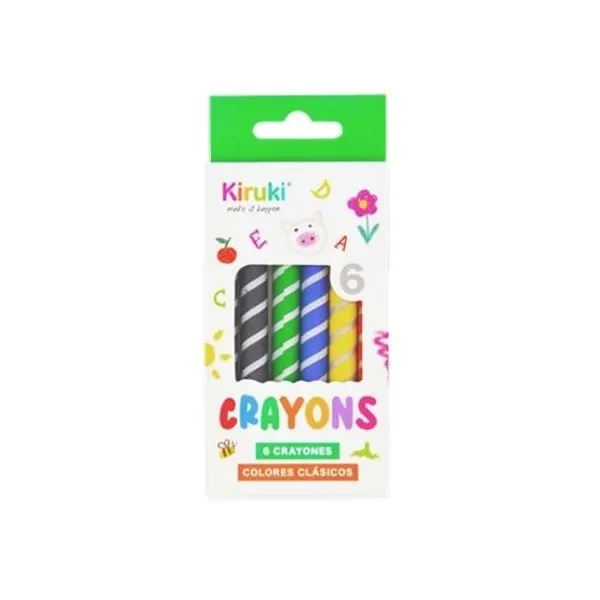 Cerita crayón kiruki x6 colores surtidos