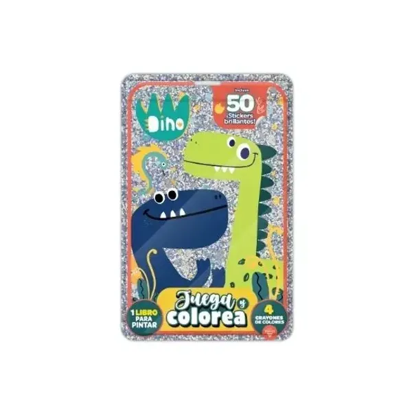 Flow pack editorial vertice juega y colorea dino