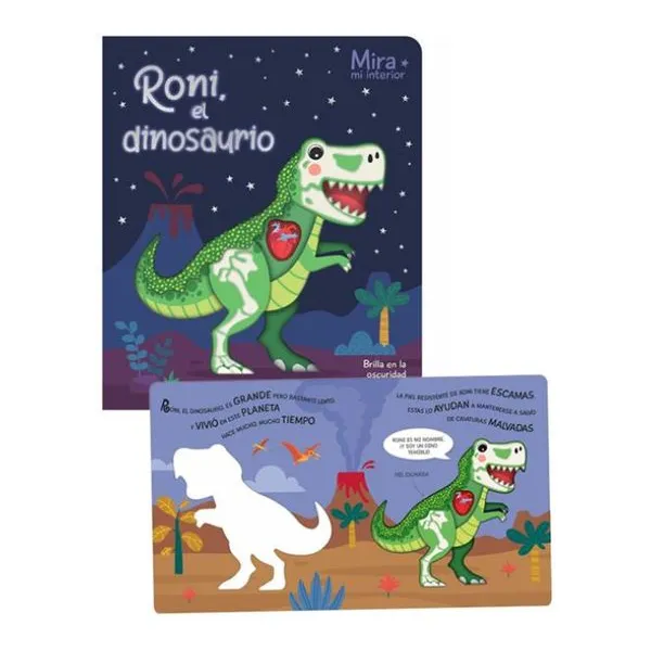 Mira mi interior roni, el dinosaurio 19 22 cm (imprenta mayúscula)