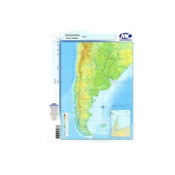 Block mapas m.c.n.° 5 republica argentina fp x20 un