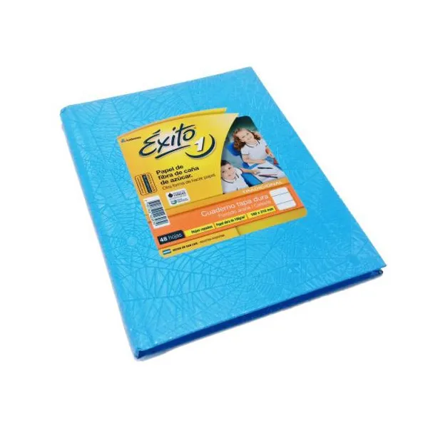 Cuaderno tapa dura Éxito 1 forr. x48 hs.ray. celeste