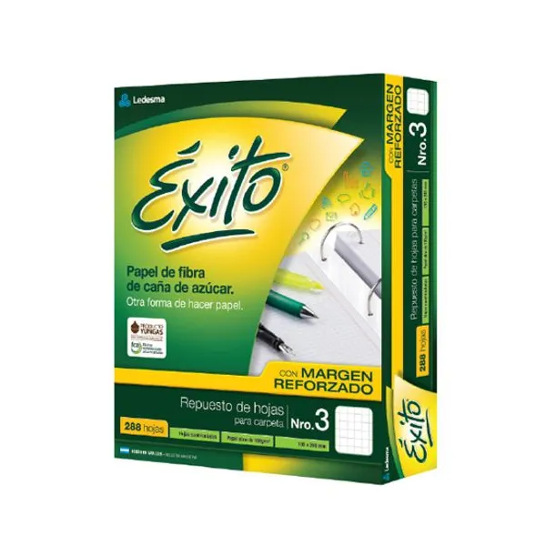 Repuesto esc.exito tamaño carta con margen ref.x 288 hs.ray.