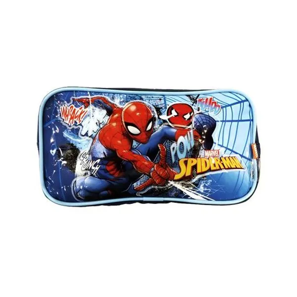 Cartuchera 2 cierres Spiderman comic 24x12x8 cm wabro