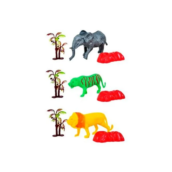 Set de animales selva 3pzs en bolsa x1 surtido - ba