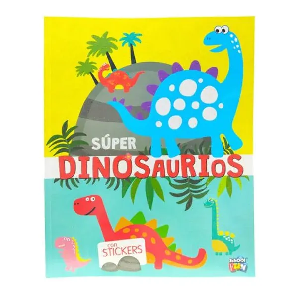 Super dinosaurios 32 páginas+8 adhesivos 21 28 cm