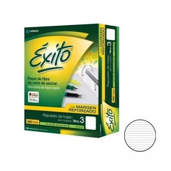 Repuesto carta rayado 480h m/reforzado Éxito