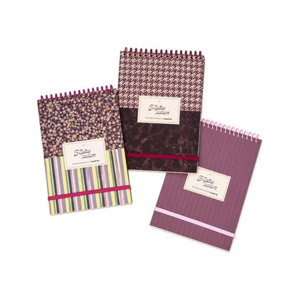 Libreta 10.5x14.8 cm rayada 70h tapa dura con espiral malbec x1 modelos surtidos fw