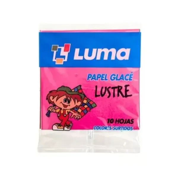 Papel glace luma satinado sobre x10 hjs.