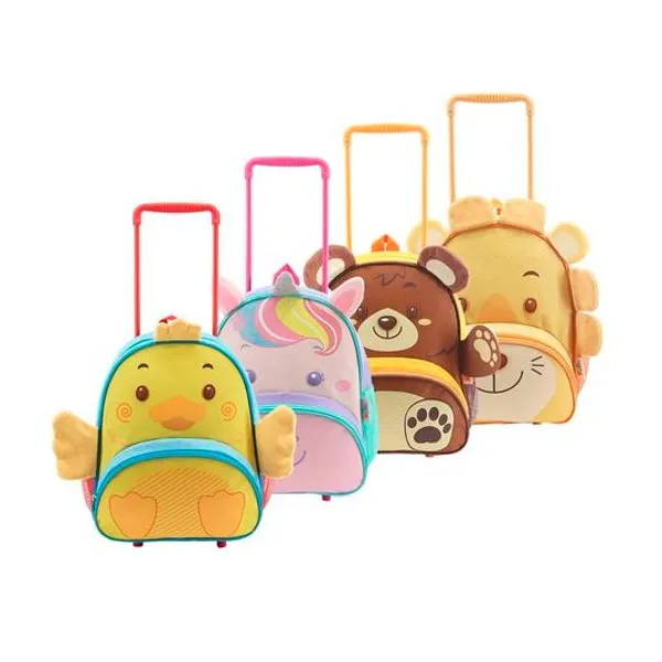 Mochila 13" con carro animalitos x unidad modelos surtidos lsyd
