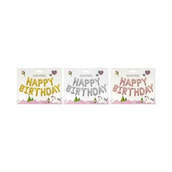 Set de globos happy birthday 40 cm 13 piezas