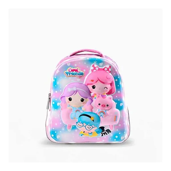 Mochila espalda 14" footy cool friend 3d con luz