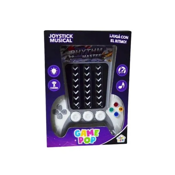 Juego de ritmo game pop con luz y sonido a pila en caja 12.5x17.5x4.5 cm