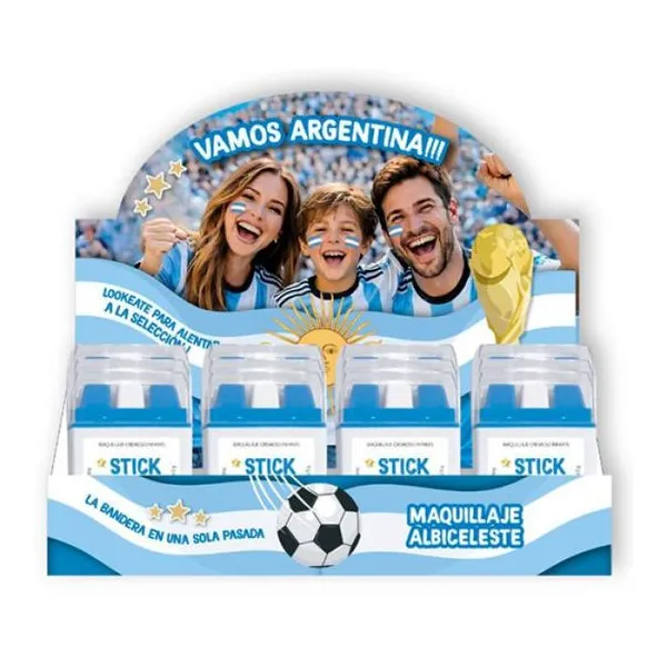 Exhibidor x24 unidades .stick albiceleste arg precio por unidad