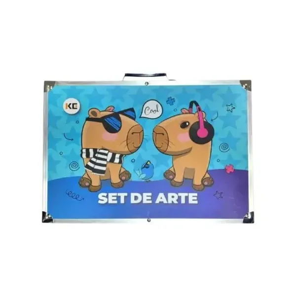 Set de Arte kendra cool capibara valija aluminio x145 piezas