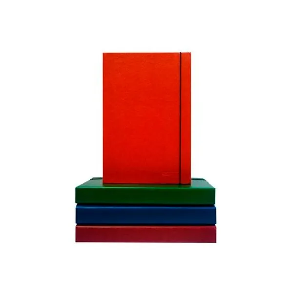 Caja de archivo con elastico 4 cm fibra colores surtidos fibracap