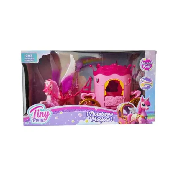 Unicornio con carruaje de princesas Tiny 38x21x12 cm