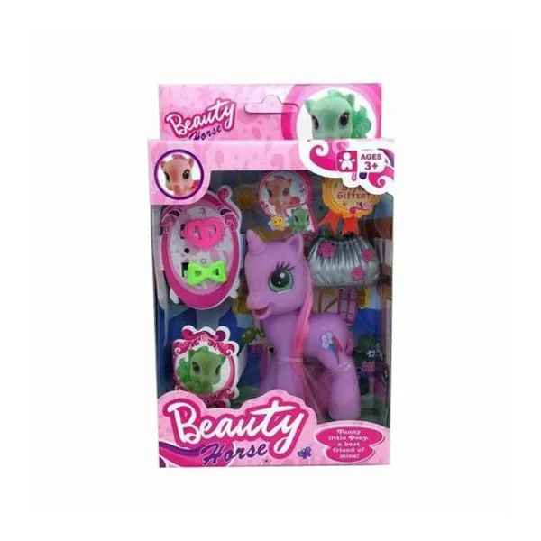 Pony con accesorios en caja 21x13x4 cm colores surtidos