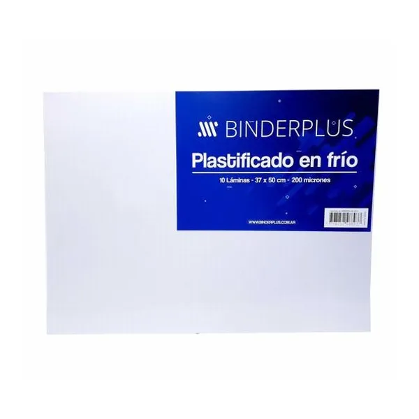 Laminas para plastificar en frio 200 micrones 37x50 cm x10 unidades binder