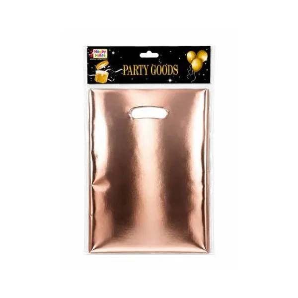 Bolsa plástica riñon rosegold 17x25 cm x10