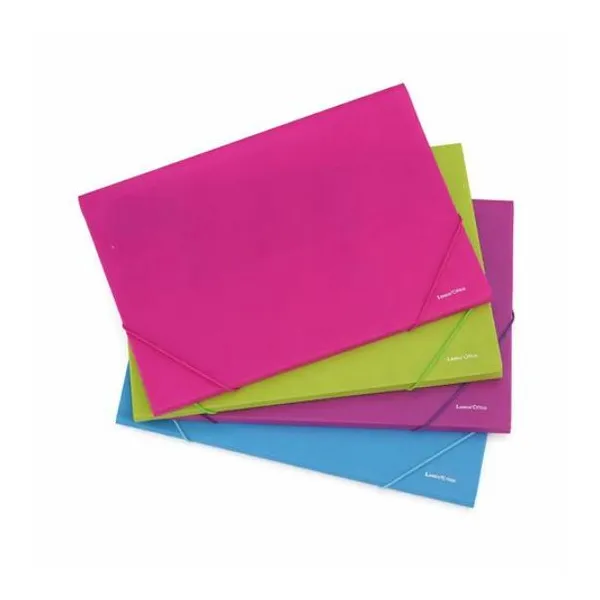 Carpeta oficio 3 solapas opaca con elastico x1 colores surtidos lama