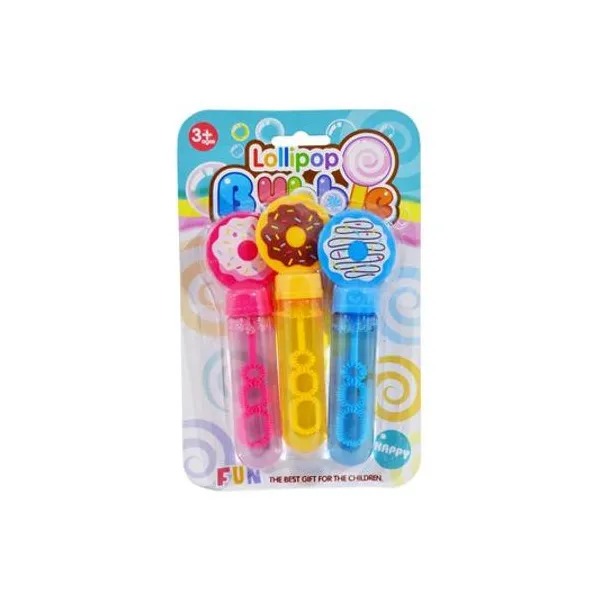 Set de burbujeros candy 13.5 cm x3 en blister 13.5x21 cm 5