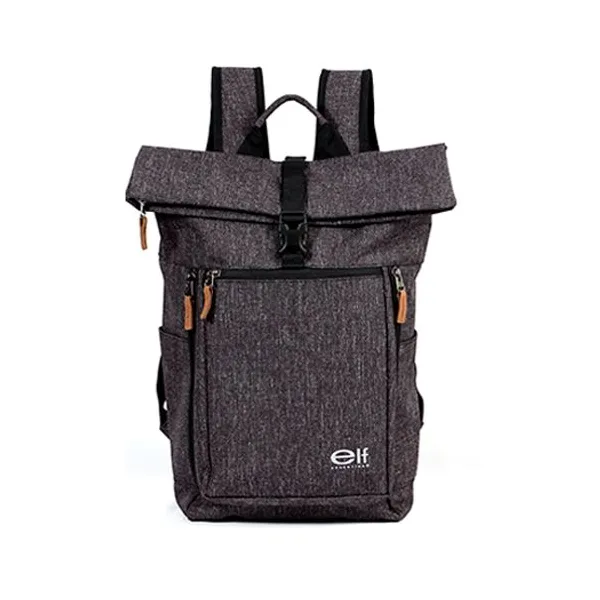 Mochila espalda 18" elf n.° 3620b lona simil jean gris oscuro