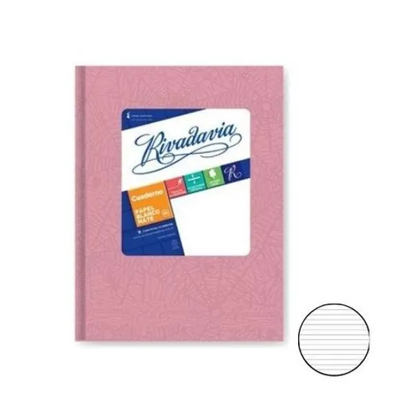 Cuaderno 16x21 rayado t/d araña rosa 50h Rivadavia