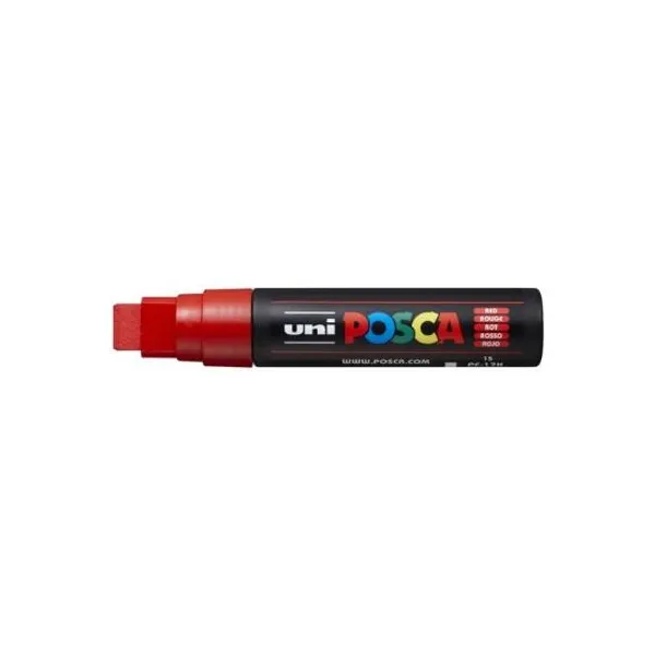 Marcador Uni posca al agua para cuadrada rojo